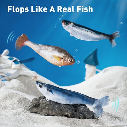 Cilifer®🔥 Petgravity Bitesized Realistic Flopping Fish Cat Toys D01
