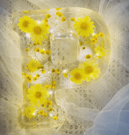 Handmade Floral Resin Night Light