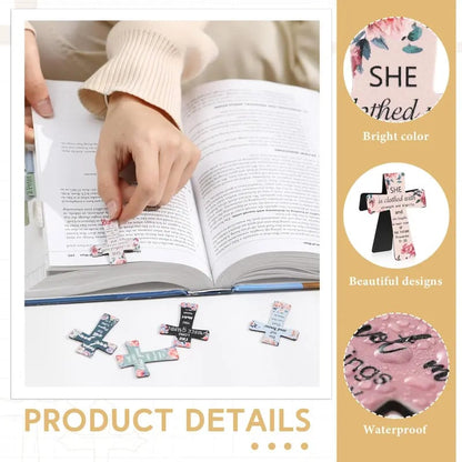 🔥LAST DAY 50% OFF -📖12 Pcs Magnetic Cross Bookmarks Gifts for Bible Study. ✝️ D01