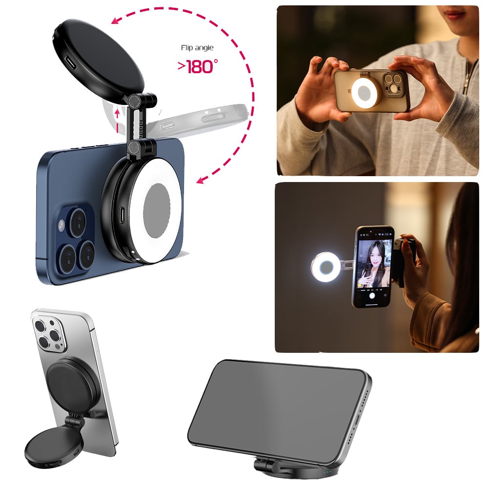 Cilifer® 💥 3-in-1 Magnetic Beauty Selfie Light for Phones D02
