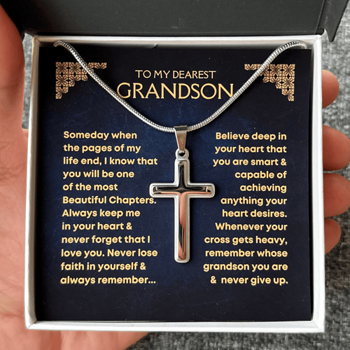 Oneswear® 🔥 Grandson. Never Lose Faith - Cross Necklace D01