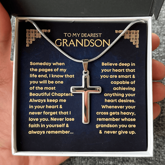 Oneswear® 🔥 Grandson. Never Lose Faith - Cross Necklace D01