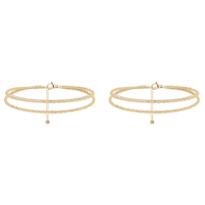 Oneswear®  🏖️ Women's 14K Gold & Sterling Silver Anklets D02