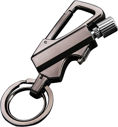 Cilifer® 🔥 Permanent Metal Lighter, Lighter Keychain Outdoor, Emergency Survival Gear with Flint Metal Matchstick Fire Starter Kerosene Refillable Lighter D01