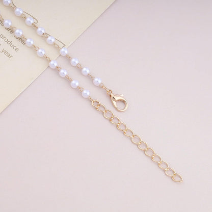 CZTICLE® Pearl Choker Necklace Gold Pearl Necklace Choker Vintage Cross Crucifix Necklace Minimalist Pearl Cross Necklace Jewelry for Women D01