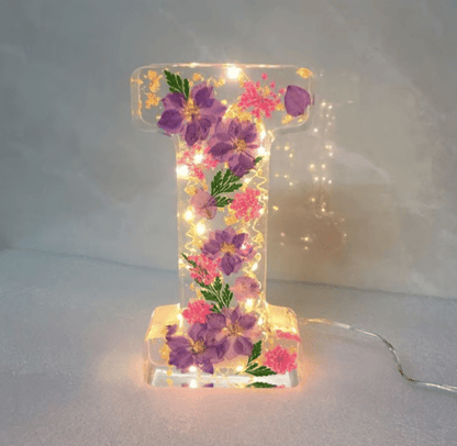 Handmade Floral Resin Night Light