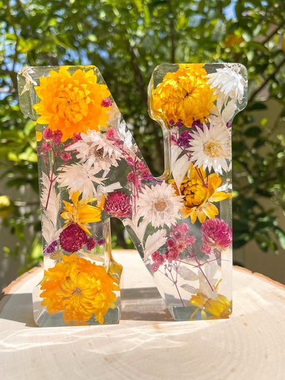 Handmade Floral Resin Night Light