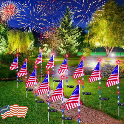 CZTICLE® 🔥🔥US American Flag Solar Lights D04
