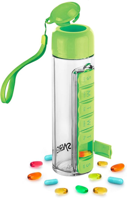 CZTICLE®🔥LAST DAY 50% OFF💊Synergy 7-Day Water Bottle & Pill Organizer (400ml) D01