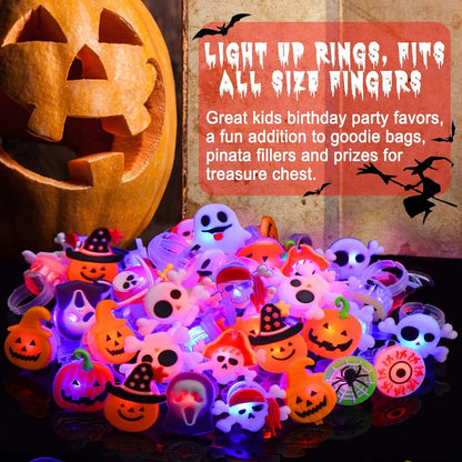 Oneswear® 🎁LED Light Halloween Glowing Ring😍 - Set with 50pcs D01