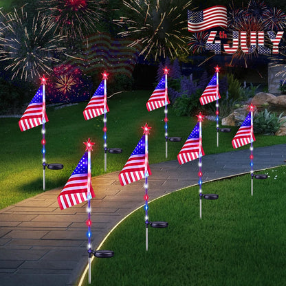 CZTICLE® 🔥🔥US American Flag Solar Lights D04