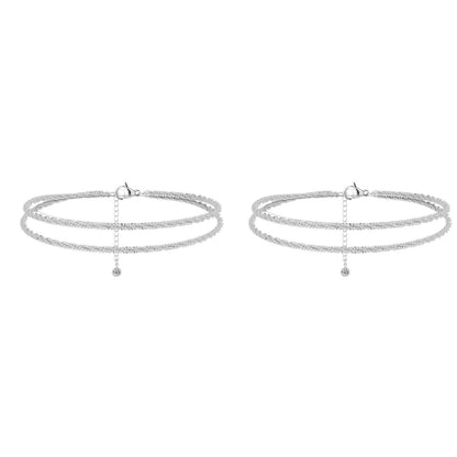 Oneswear®  🏖️ Women's 14K Gold & Sterling Silver Anklets D02