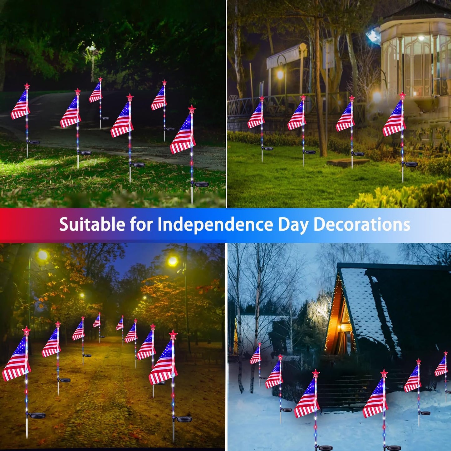 CZTICLE® 🔥🔥US American Flag Solar Lights D04