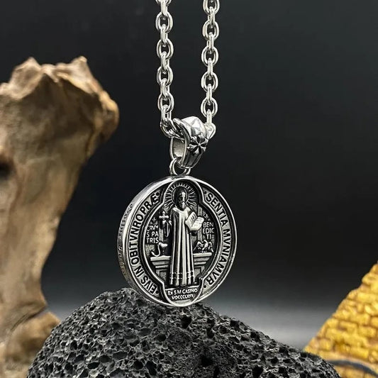 Oneswear® 🔥Last Day 50% OFF -✝️Saint Benedict Medal Pendant Necklace🎁Buy 2 Get 1 Free D01