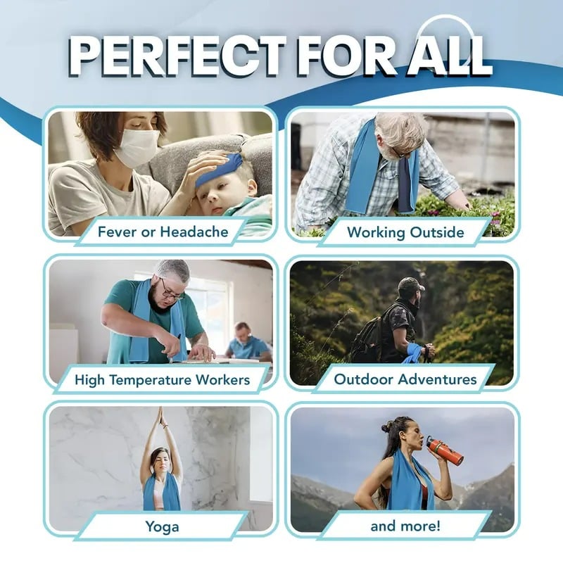 Cilifer® 🔥Buy 1 Get 1 Free🔥Cold Sweat Towel You Can Use Anywhere. Anytime! Reusable Soft Absorbent Cooling Portable D02