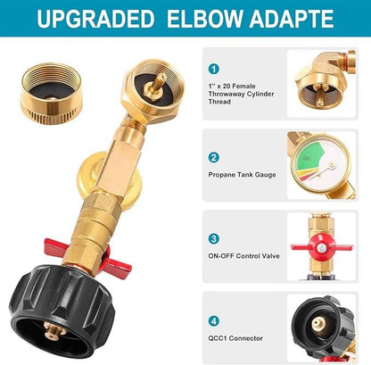 Cilifer®🔥LAST DAY 50% OFF - Top-Rated Propane Refill Elbow Adapter (With Tank Gauge) D01