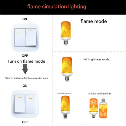 Cilifer®  🔥LED Flame Light Bulb With Gravity Sensing Effect D02