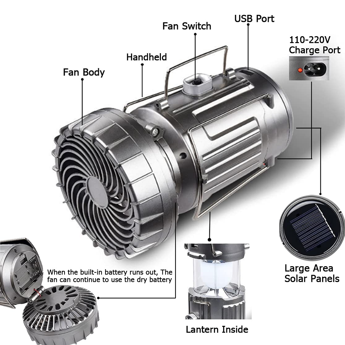 Cilifer® 🔥Versatile solar-powered camping lantern🔥 D01