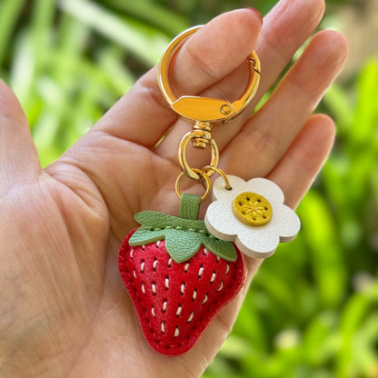 Cilifer®🍊🌼Leather Fruit And Flower Key Fob D01