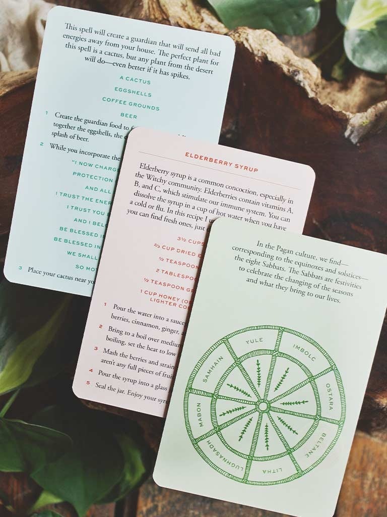 CZTICLE®🔥LAST DAY 50% OFF-🔮Witchcraft Cards - 60 Spellbinding Recipes. Charms. Sabbats & Magicks  (Beginner-friendly) D01
