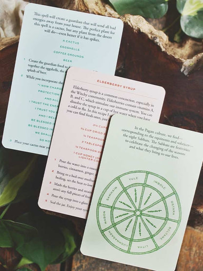 CZTICLE®🔥LAST DAY 50% OFF-🔮Witchcraft Cards - 60 Spellbinding Recipes. Charms. Sabbats & Magicks  (Beginner-friendly) D01