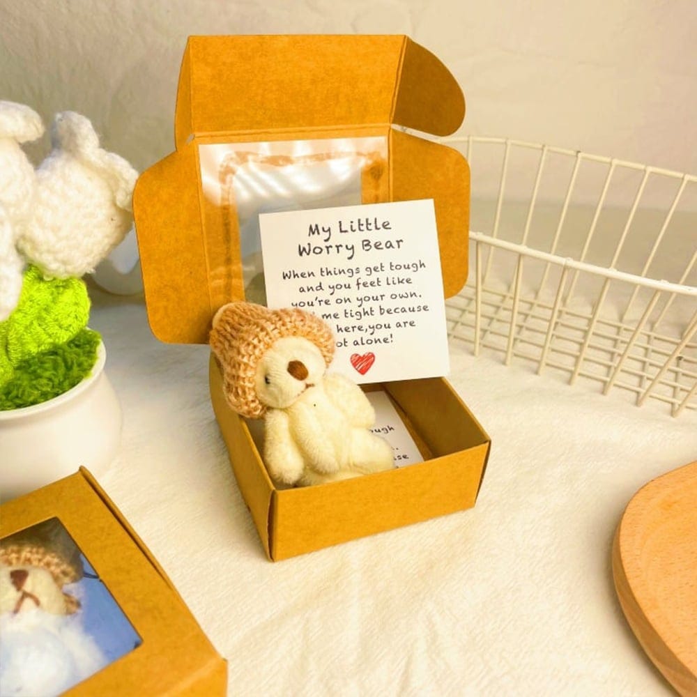 CZTICLE® 🎁Handmade Mini Plush Teddy Bear in Box D01