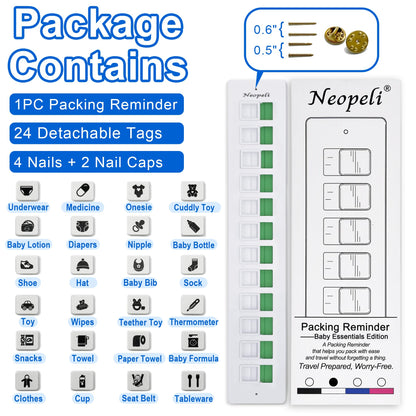 Cilifer® 🔥2025 NEW ARRIVAL🔥Packing Reminder - Reusable Travel Checklist D01