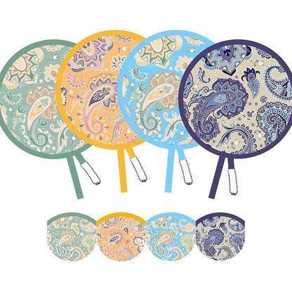 Cilifer®  🔥4-Pack Foldable Hand Fans – Boho Chic Cooling Fans for Summer D01