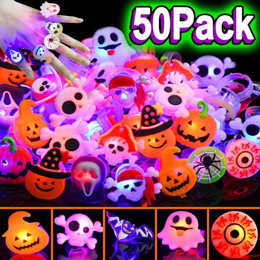 Oneswear® 🎁LED Light Halloween Glowing Ring😍 - Set with 50pcs D01