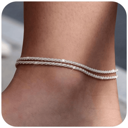 Oneswear®  🏖️ Women's 14K Gold & Sterling Silver Anklets D02
