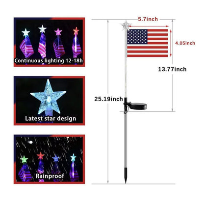CZTICLE® 🔥🔥US American Flag Solar Lights D04