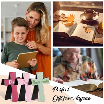 🔥LAST DAY 50% OFF -📖12 Pcs Magnetic Cross Bookmarks Gifts for Bible Study. ✝️ D01