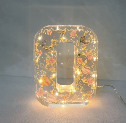 Handmade Floral Resin Night Light