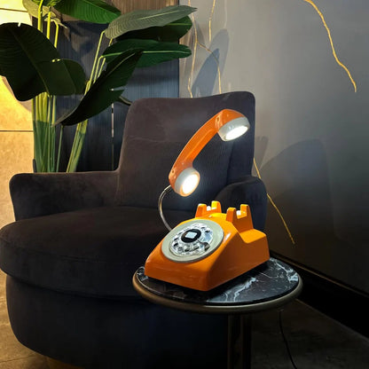 Billhol® 🔥Upcycled Rotary Phone Lamp. Vintage Desk Light D02