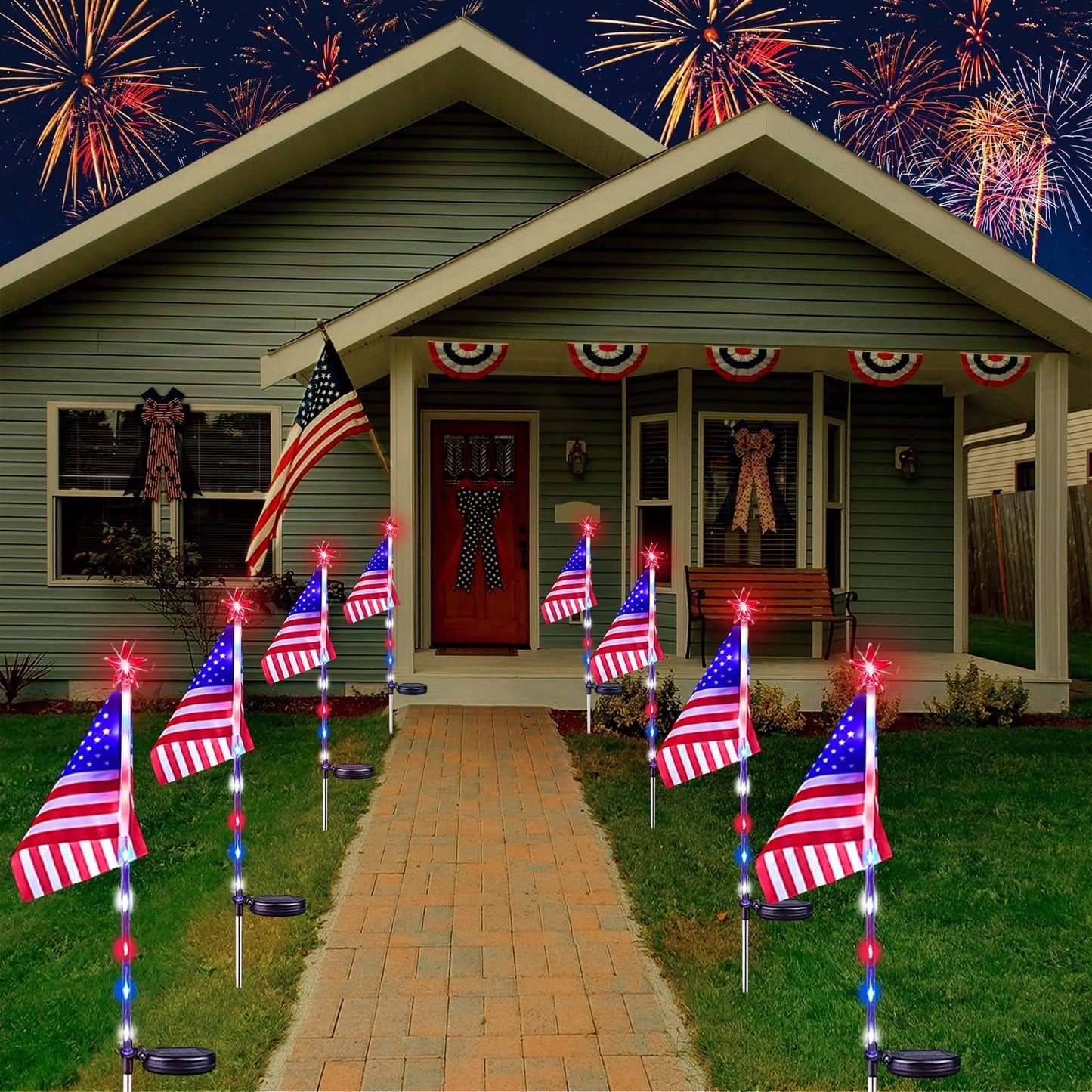 CZTICLE® 🔥🔥US American Flag Solar Lights D04