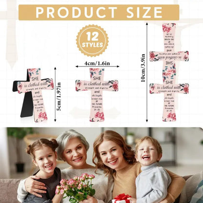 🔥LAST DAY 50% OFF -📖12 Pcs Magnetic Cross Bookmarks Gifts for Bible Study. ✝️ D01