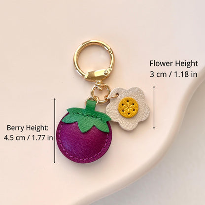 Cilifer®🍊🌼Leather Fruit And Flower Key Fob D01
