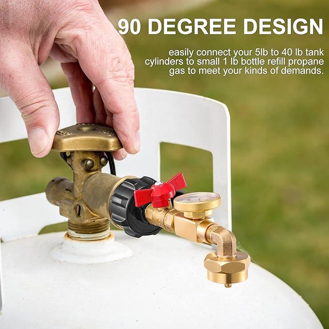 Cilifer®🔥LAST DAY 50% OFF - Top-Rated Propane Refill Elbow Adapter (With Tank Gauge) D01