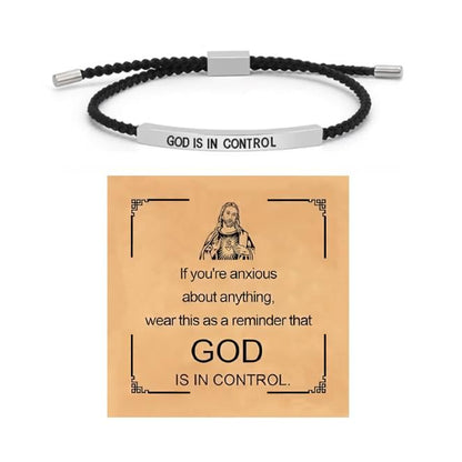 Oneswear® ✝️Inspire Bracelet GOD IS IN CONTROL/W.W.J.D - Elegant Design with Unique Patterns and Letters D01