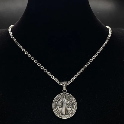 Oneswear® 🔥Last Day 50% OFF -✝️Saint Benedict Medal Pendant Necklace🎁Buy 2 Get 1 Free D01