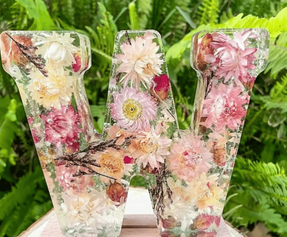 Handmade Floral Resin Night Light