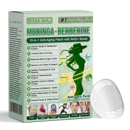 Official Store | ☀️ Lyyeto® Moringa Berberine + NAD+ 10-in-1 Nano Microneedle Patch(Just once a day, visible changes in 7 days)