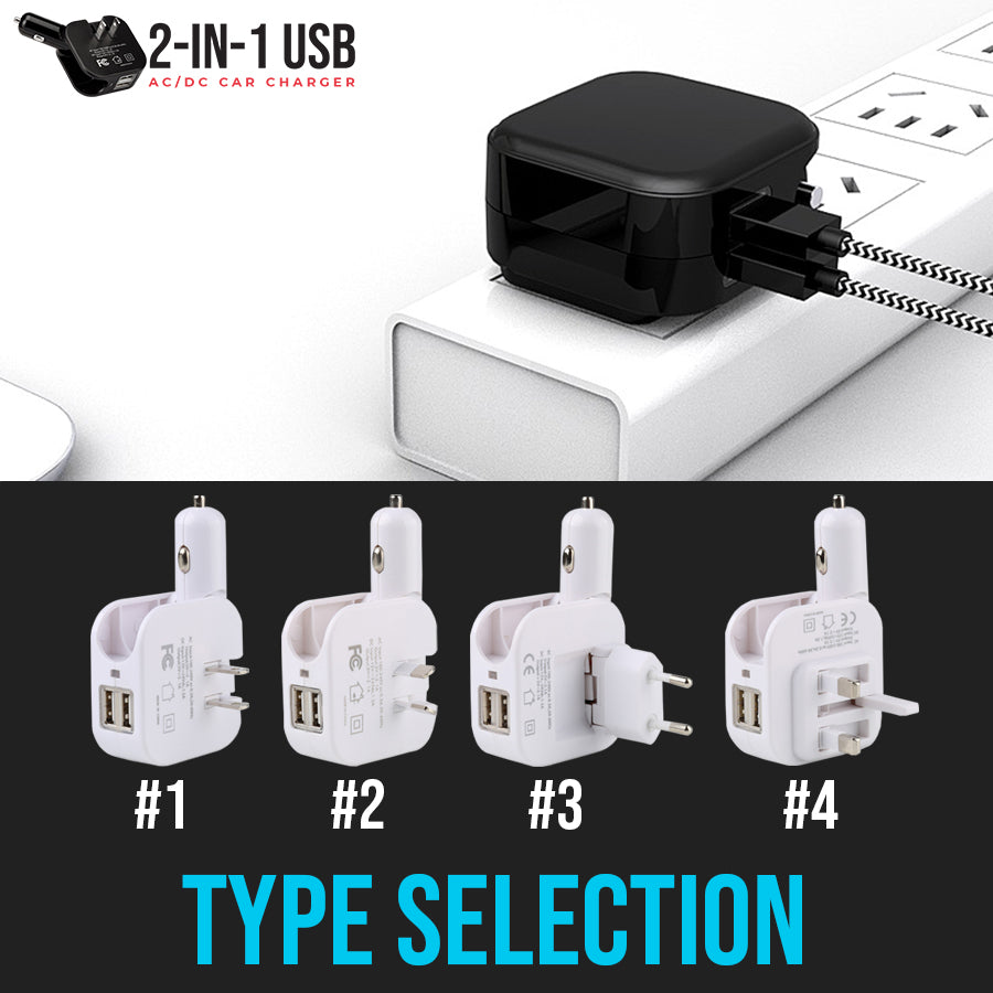 2-In-1 USB Car Charger